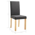 thumbnail image 4 of vidaXL Dining Chairs Side Chair with Solid Wood Legs for Home Kitchen Fabric, 4 of 154