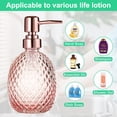 thumbnail image 7 of Glass Soap Dispenser, 500ml Clear Dish Soap/Hand Soap Dispenser, Refillable Liquid Dispenser for Bathroom Kitchen Shower - pink, 7 of 7