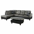 thumbnail image 4 of Ainehome 3 PCS Living Room Set, Sectional Sofa Set, Sectional Sofa in Home, with Storage Ottoman and Matching Pillows, Foam (Left Hand Facing, Taupe), 4 of 5