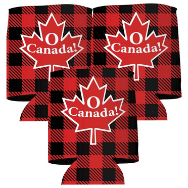 VictoryStore Can and Beverage Canada Day Can Coolers, Set of 6 (O Canada!)