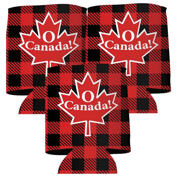 VictoryStore Can and Beverage Canada Day Can Coolers, Set of 6 (O Canada!)