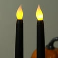 thumbnail image 3 of LmnLft Halloween Flameless Candles, Black LED Taper Candlesticks with Timer, Battery Operated Halloween Candle Sticks for Candelabra, Party Table Centerpieces, Home Décor, 3 of 8
