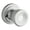 Satin Chrome, variant on Kwikset 788A-3 Abbey Reversible Non-Turning One-Sided Dummy Door Knob - Brass