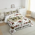 thumbnail image 3 of Manfei Animal Moth 3pcs King Size Comforter Sets,Floral Mushroom Bedding Comforter Set,Bohemian Theme Super Cozy Bedding Set,Lightweight Flower Room Decor,Reversible, 3 of 8