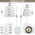 thumbnail image 2 of Ryvnso LED Bedside Table Lamp Paw Flower Checkered Bedroom Desk Lamps Nightstand Lampshade M, 2 of 7