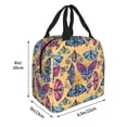 thumbnail image 2 of Rateoe Butterfly 3 Pattern Insulated Lunch Bag with Thick Aluminum Foil Lunch Tote Bag with Front Pocket for Men and Women, Ideal for Work, School, Picnics, and Travel, 2 of 5