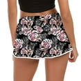 thumbnail image 5 of Women Summer Floral Beach Boardshorts with Pockets Swim Trunks Black M, 5 of 7