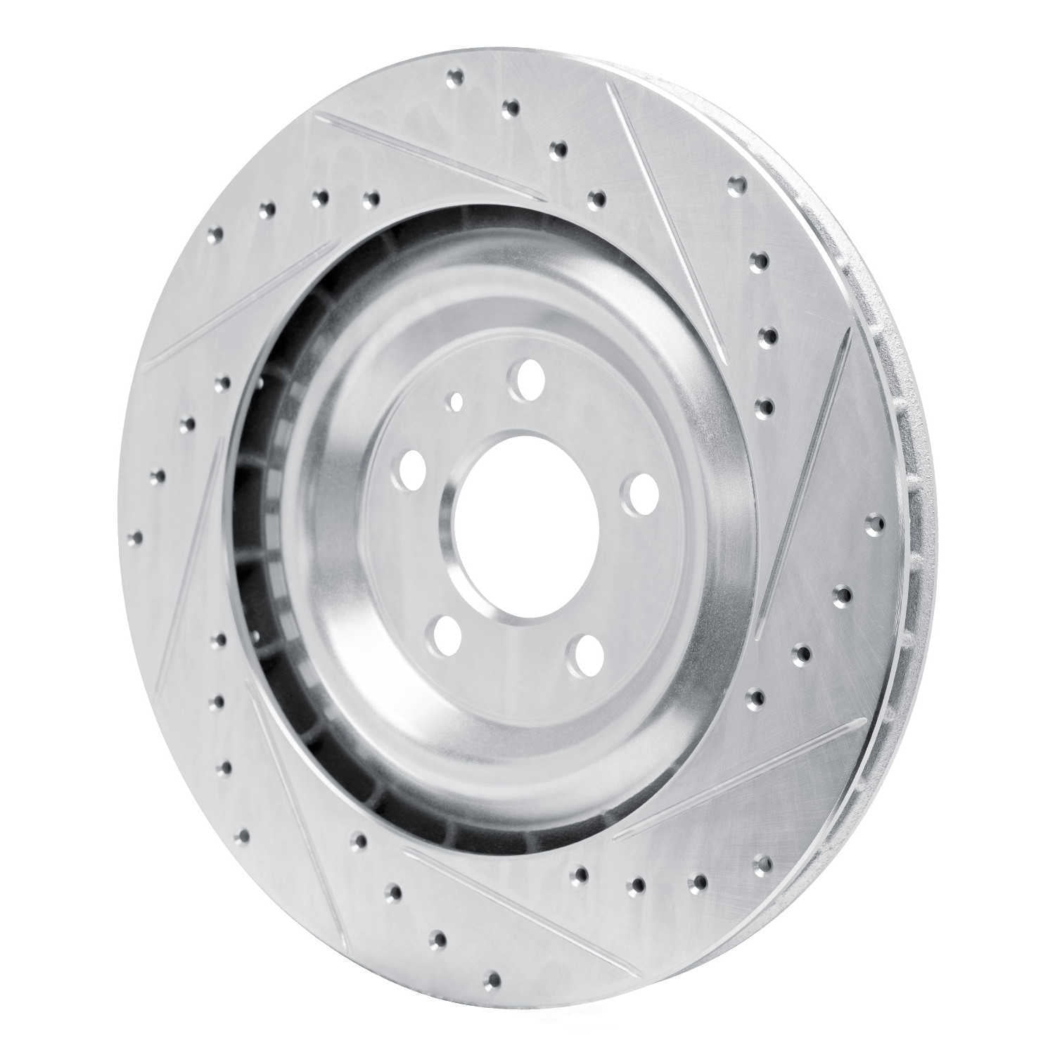 Dynamic Friction Company 631-02102R DFC Brake Rotor - Drilled And Slotted - Silver