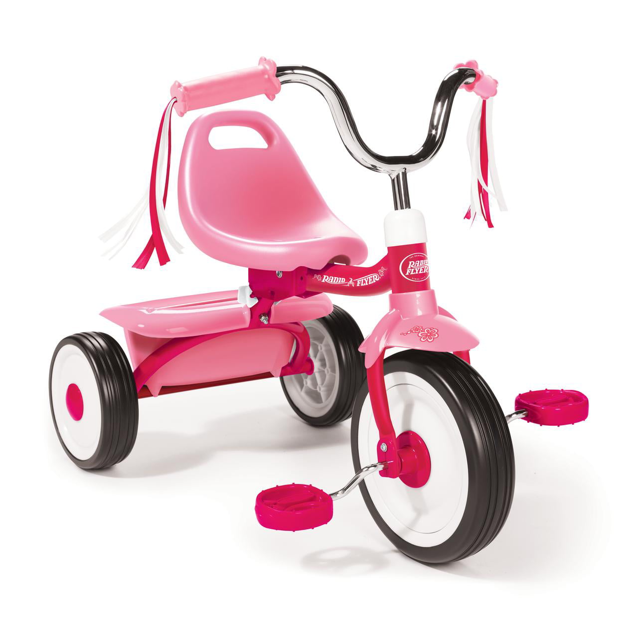 Radio Flyer, Ready to Ride Folding Trike, Fully Assembled, Pink, Beginner Tricycle for Kids - 1