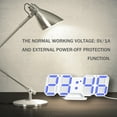 thumbnail image 3 of Amdohai 3D LED Digital Clock Electronic Table Clock Alarm Clock Wall Glowing Hanging Clocks White, 3 of 8