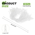 thumbnail image 2 of 100 Pcs Cotton Hang Tag String, 8 Inch White Snap Lock Pins Loop Fastener Price Tag Ties for Clothes Shoes Luggage, 2 of 7