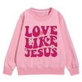 thumbnail image 4 of PMVFHDE Chandails en Molleton de Printemps pour Filles Sweat à Imprimés Graphiques Col Rond Manches Longues Mignon Pull Épaule Tombante Rose, 4-5 Ans, 4 of 6