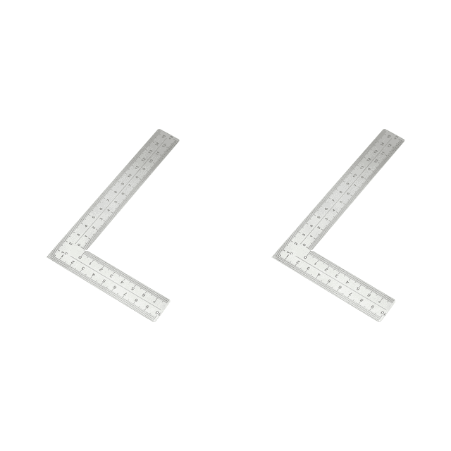 Regla Cuadrada Mini 10x15cm Medición Acero Inoxidable Para Estudiante Carpintero (2)