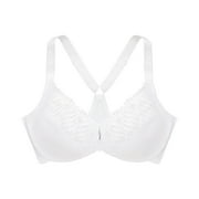 Glamorise Front-Closure T-Back WonderWire Underwire Bra 1246 (Womens & Womens Plus)