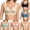 5PC A, variant on Women's Wireless Lace Seamless Bra, Front Closure Fixed Push Up Cups Wide Strap Everyday Casual Support T-Shirt Underwear(Beige/36)