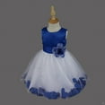 thumbnail image 4 of DPOIS Kids Flower Girls Dress Tulle A-Line Princess Dress Formal Prom Party Ball Gown Blue 10, 4 of 7