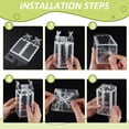 thumbnail image 4 of 60 cajas de regalo transparentes de PVC de 4,7 x 2,75 x 2,75 cm con lazo blanco., 4 of 6