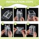 thumbnail image 4 of 60 cajas de regalo transparentes de PVC de 4,7 x 2,75 x 2,75 cm con lazo blanco., 4 of 6