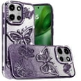 thumbnail image 2 of For Motorola Moto G Power 5G 2025 Butterfly Freedom Shimmer Glitter Thick TPU Case Cover - Purple, 2 of 4