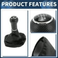 thumbnail image 4 of Unique Bargains Gear Shifter Knob with Cover 5 Speed Manual Stick Shifter Knob for VW Golf II 1983-1992 Plastic Black, 4 of 6