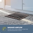 thumbnail image 3 of Hart & Cooley 4" x 10" Heavy Duty Steel Floor Grille, HVAC Vent Cover, Brown, 3 of 10