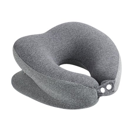Aosekaa Napping Pillow Face Pillow Comfortable Salon Massage Pillow Easy Cleaning U Shape Headrest for Travel Office Airplane Home Car Gray