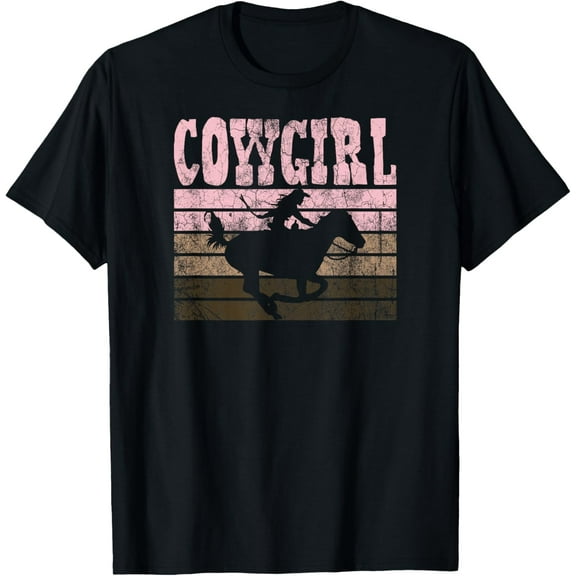 Cowgirl || Cow Girl Horse Equestrian Brown Cowgirl T-Shirt
