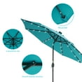 thumbnail image 3 of CHYVARY 9ft LED Patio Umbrella Round Market Outside Table Umbrella for Deck, Poolside and Patio, Lake Blue, 3 of 9