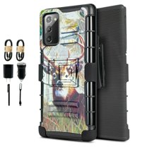 Value Pack ! for Samsung Galaxy Note 20 Ultra case Phone Case 360° Cover Clip Kickstand Holster Hybrid Shock Bumper (Deer)