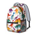 thumbnail image 2 of Cute Dinosaur Pattern Backpack for School,Cute School Bag,Schoolbag with Adjustable Shoulder Straps & Padded Back,15.3"x11"x6.7", 2 of 6