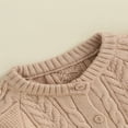 thumbnail image 4 of Infant Baby Boy Girl Knitting Cardigan Solid Color -Neck Button Closure Sweater Coat for Autumn 18-24 Months, 4 of 8