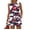 Deep Red, variant on WTOBBY Women's Summer Color Block Print Two Piece Set Vest Sleeveless Top and Shorts Outfit Retro Style for Casual Fashion and Independence Day Themes ,Black L