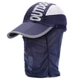 thumbnail image 3 of HuangHuanChen Baseball Cap for Men Women with Coving Outdoor Sun Hat Detachable Neck Face UPF 50+UV Protection Visor Fishing Hats with Neck Flap for Men & Women Covering Sun Hat Navy One Size, 3 of 3