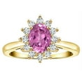 thumbnail image 2 of Tommaso Design� Oval 7x5 mm Created Pink Sapphire Ring, 2 of 9