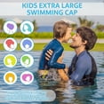 thumbnail image 6 of Trisens Extra Large Waterproof Silicone Swim Cap, Black (Kids), 6 of 7
