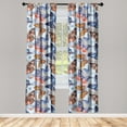 thumbnail image 3 of Ambesonne Spring Curtains, Colorful Butterflies Print, Pair of 28"x63", Scarlet Dark Night Blue, 3 of 5