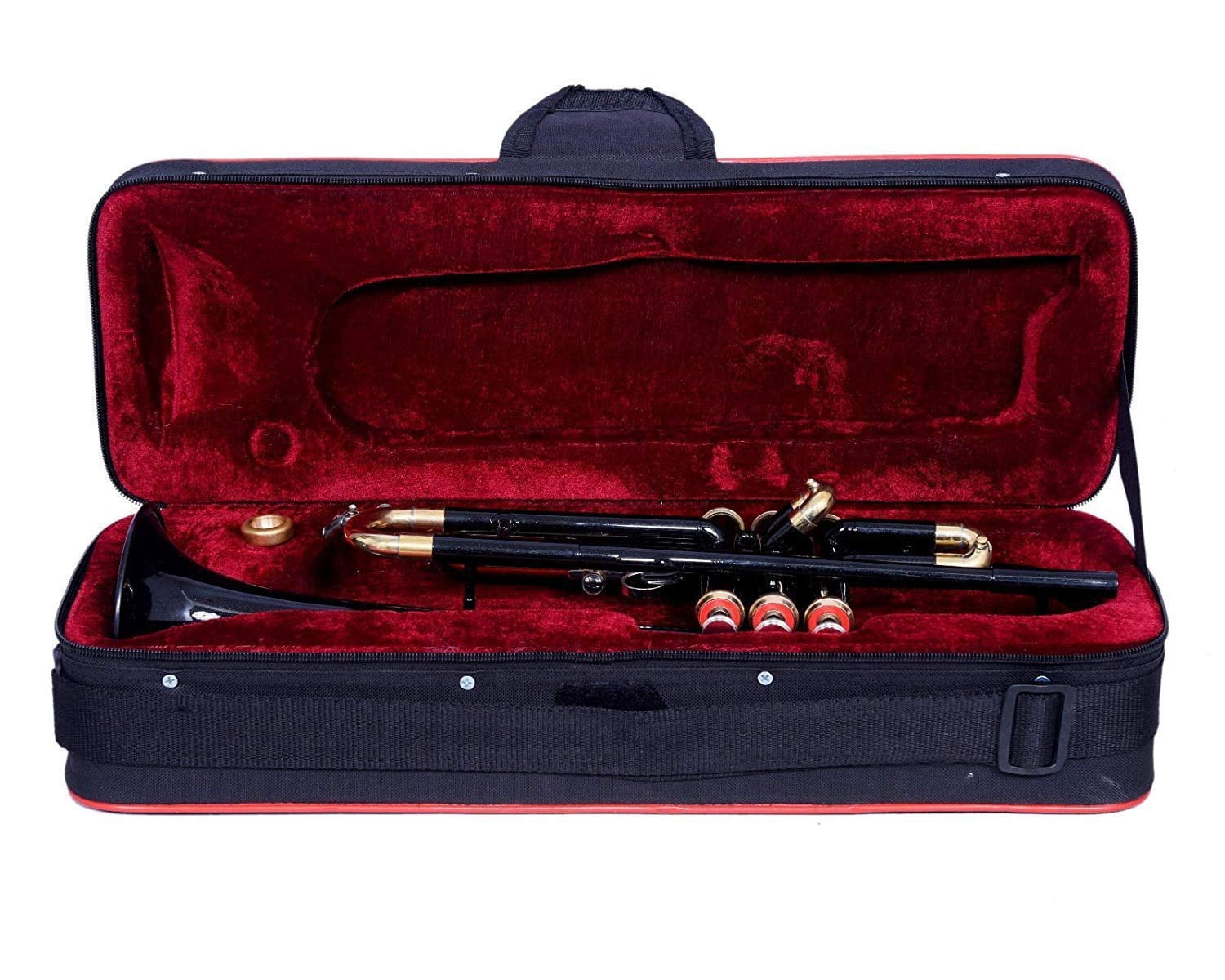 Naad Indian Musical Instrument Cornet Trumpet 3 Valve, Bb Pitch With Mouthpiece and Carry Case Brass Trumpet ONLIEST OVERSEAS (RED GOLD) 2023 - Polished