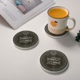 thumbnail image 2 of LNWH Non-Slip Decorative Drink Coasters, Absorbent Vintage Pisces Zodiac Symbols Pattern Drink Mats, 6PCS, 2 of 7