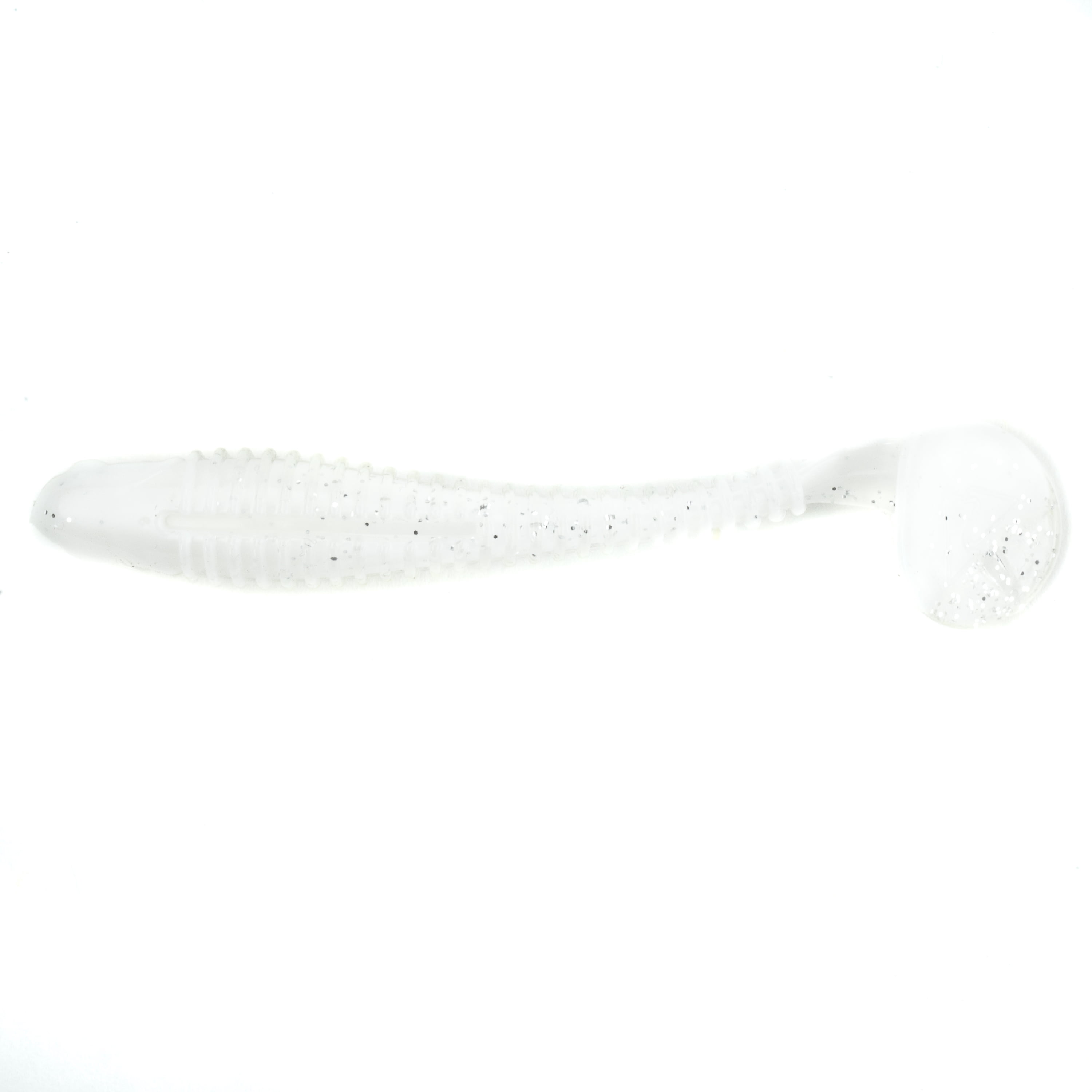 Ozark Trail 4" Shudder Swimmer, Pearl/White Flash, 5pc Fishing Soft Baits