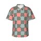 thumbnail image 1 of Balery Colorful Checkered Camisas hawaianas de manga corta para hombre, camisas playeras de corte holgado, camisas de vacaciones con botones,XX-Large, 1 of 7
