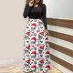 thumbnail image 2 of Vestidos Para Mujer Vestidos de Otoño Tallas Grandes Estampado Navideño Manga Larga Cuello Redondo Hasta El Tobillo Vestido Largo Odeerbi ODB151657, 2 of 6