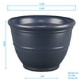 thumbnail image 5 of Mainstays Ferenza 14inch Round Planter Blue color, Recycled Resin, 5 of 9