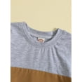 thumbnail image 4 of Kids Boys Summer Outfits Contrast Color Short Sleeve T-Shirt and Elastic Rolled Hem Shorts 2 Piece Clothing Set, 4 of 9