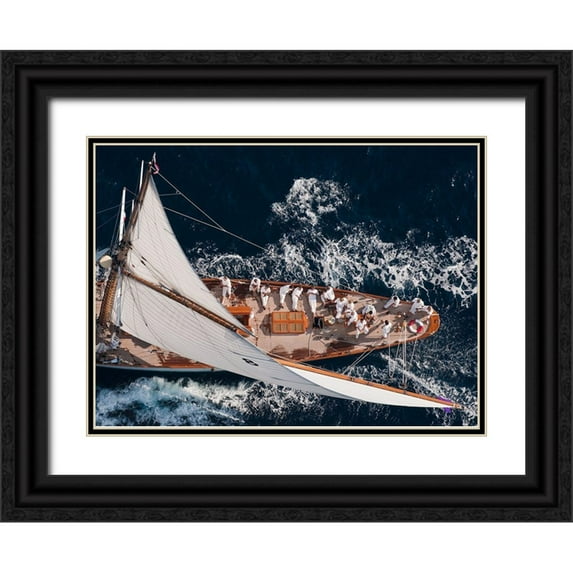 Pelissier, Marc 14x11 Black Ornate Wood Framed with Double Matting Museum Art Print Titled - Above Moonbeam