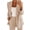Beige, variant on Lightweight Linen Blazers for Women, Business Casual Plus Size Jacket Solid Color Cotton Button Breathable Suit Work Clothes S-5XL