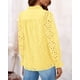 thumbnail image 2 of Blusa de Mujer PRETTYGARDEN Cuello en V Manga Abullonada Amarilla XXL, 2 of 6