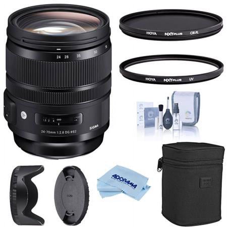 UPC: 0192223117600 | 24-70mm f/2.8 DG OS HSM IF ART Lens for Nikon F  Bundle with Hoya UV+CPL Filter Kit  Cleaning Kit  Cleaning Cloth