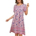 Rivelino Women's House Dress Floral Print Moo Moo Nightgown with