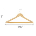thumbnail image 5 of Honey-Can-Do Maple Wood Adult Clothes Suit Hangers, 24 Pack, 5 of 5