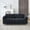 Black, variant on Loveseat French Retro Fabric Sofa with Storage, Modern Creamy Style Straight-line Sofa for Living Room, Apartment